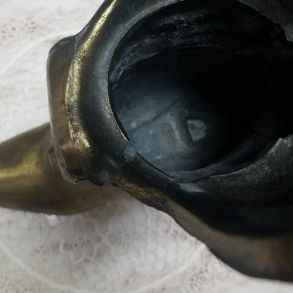 1950's Brass Victorian Decorative Boot Vase - Picture 5 of 9